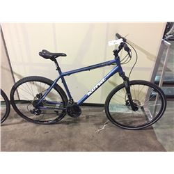 BLUE KONA 24-SPEED FRONT SUSPENSION HYBRID BIKE W/ FULL DISC BRAKES
