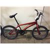 Image 1 : RED SCHWINN SINGLE SPEED BMX BIKE W/ GYRO BRAKING SYSTEM