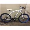 Image 1 : WHITE BMW 30-SPEED FRONT SUSPENSION HYBRID ROAD BIKE W/ FULL DISC BRAKES
