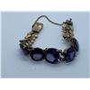 Image 1 : 10K BRACELET WITH MAUVE STONES
