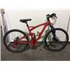 Image 1 : RED NO NAME 21-SPEED FULL SUSPENSION MOUNTAIN BIKE W/ FULL DISK BRAKES