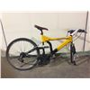 Image 1 : YELLOW NO NAME 21-SPEED FULL SUSPENSION MOUNTAIN BIKE FRAME W/ REAR TIRE