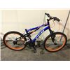 Image 2 : 2 BIKES - GREEN RALEIGH 21-SPEED FULL SUSPENSION MOUNTAIN BIKE, BLUE CCM 21-SPEED FULL SUSPENSION