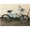Image 2 : 2 BIKES - BLUE MIELE 24-SPEED HYBRID BIKE ( BRAKES OFF ), WHITE TECHTEAM 6-SPEED FRONT SUSPENSION
