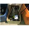 Image 1 : BOX OF ASSORTED SAWS & PIPE WRENCHES AND MORE