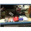 Image 1 : LOT OF ASSORTED FIRST AID KITS & DUFFLE BAG AND VINTAGE RADIO