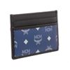 Image 3 : MCM Estate Blue Reflective Nylon Leather Mini Card Case