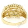 Image 6 : 14kt Yellow Gold 1.80 ctw Oval Cabochon Opal and Round Diamond Wide Band Cluster