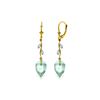 Image 1 : Genuine 22.52 ctw Blue Topaz & Diamond Earrings 14KT Yellow Gold - REF-68P2H