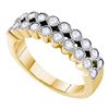 Image 1 : Womens Round Diamond Milgrain Band Ring 3/4 Cttw 14kt Yellow Gold - REF-65X5A