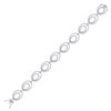 Image 1 : Womens Round Diamond Link Oval Bracelet 4 Cttw 14kt White Gold - REF-258Y9N
