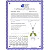 Image 2 : Genuine 7.2 ctw White Topaz & Peridot Necklace 14KT White Gold - REF-30T5A