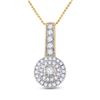 Image 1 : 1/5 CTW Womens Round Diamond Circle Pendant 10kt Yellow Gold - REF-16M4F