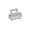 Image 1 : 0.35 CTW Diamond Semi Mount Ring 14K White Gold - REF-52F2N