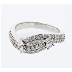 0.67 CTW Diamond Ring 18K White Gold - REF-92Y8X