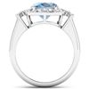 Image 2 : Natural 3.53 CTW Aquamarine & Diamond Ring 14K White Gold - REF-134X2K