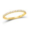 Image 1 : 1/5 CTW Womens Round Diamond Wedding Machine-Set Band Ring 14kt Yellow Gold - REF-25W9H