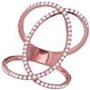 Image 1 : 5/8 CTW Womens Round Diamond Openwork Crossover Band Ring 18kt Rose Gold - REF-115A8M