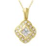 Image 1 : 0.62 CTW Diamond Pendant 18K Yellow Gold - REF-107X2R