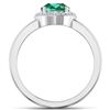 Image 2 : Natural 1.87 CTW Zambian Emerald & Diamond Ring 14K White Gold - REF-88R9F