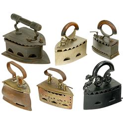6 European Charcoal Irons