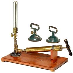 Piston Tire Pump with Barometer, c. 1900