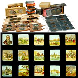 A huge collection of magic lantern slid