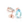 Image 1 : Genuine 3.15 ctw Aquamarine Earrings 14KT Rose Gold - REF-30H2X