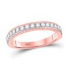 Image 1 : 1/3 CTW Womens Round Diamond Band Ring 14kt Rose Gold - REF-34H3R