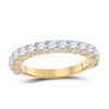 Image 1 : 1 & 1/2 CTW Womens Round Diamond Single Row Band Ring 14kt Yellow Gold - REF-136A4M