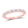 Image 1 : 3/4 CTW Womens Round Diamond Single Row Band Ring 10kt Rose Gold - REF-54A5M
