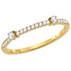Image 1 : 1/6 CTW Womens Round Diamond Stackable Band Ring 14kt Yellow Gold - REF-20M5F
