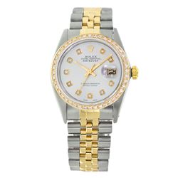 Rolex Pre-owned 36mm Mens Powder Blue Two Tone