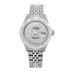 Rolex Pre-owned 26mm Womens Custom Grey Stainless Steel