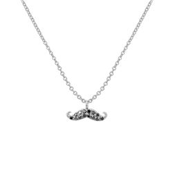 0.08 CTW Diamond Necklace 18K White Gold - REF-21W2H