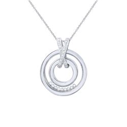 0.20 CTW Diamond Necklace 14K White Gold - REF-75W2H