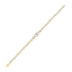 1/2 CTW Womens Round Diamond Infinity Bracelet 10kt Yellow Gold - REF-65A4M