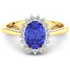 Image 3 : Natural 1.82 CTW Tanzanite & Diamond Ring 14K Yellow Gold - REF-60W3X