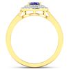 Image 2 : Natural 0.91 CTW Tanzanite & Diamond Ring 14K Yellow Gold - REF-35W9X