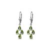 Image 1 : Genuine 4.5 ctw Peridot Earrings 14KT White Gold - REF-41A2K