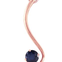 Genuine 0.55 ctw Sapphire Necklace 14KT Rose Gold - REF-28T3A