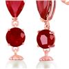 Image 1 : Genuine 10.10 ctw Ruby & Pearl Earrings 14KT Rose Gold - REF-55F3Z