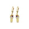 Image 1 : Genuine 0.30 CTW Ruby Earrings 14KT Yellow Gold - REF-58N5R