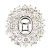 Image 1 : 1.42 CTW Diamond Semi Mount Ring 14K White Gold - REF-182W7H