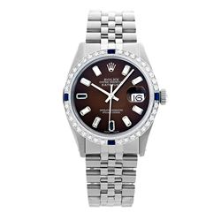 Rolex Pre-owned 36mm Mens Chocolate Brown Stainless Steel