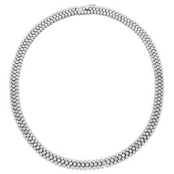 3.85 CTW Diamond Necklace 18K White Gold - REF-892W5H