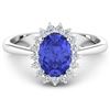 Image 3 : Natural 1.82 CTW Tanzanite & Diamond Ring 14K White Gold - REF-60R3F