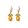 Image 1 : Genuine 13 ctw Citrine & Peridot Earrings 14KT Rose Gold - REF-61X2M