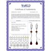 Image 2 : Genuine 3.5 ctw Garnet Earrings 14KT White Gold - REF-33Y8F