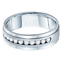 1 CTW Mens Machine Set 14kt White Gold - REF-199T8V